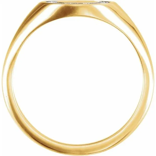 Oval Halo-Style Signet Ring Image 2 Rasmussen Jewelers Spanish Fork, UT