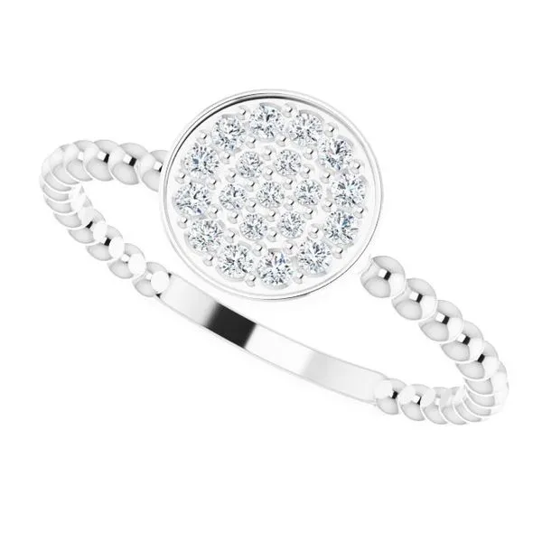 Beaded Cluster Ring Image 5 Milan's Jewelry Inc Sarasota, FL