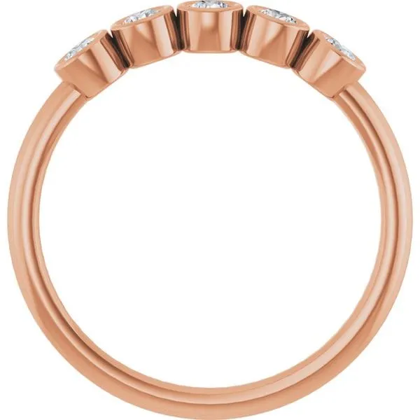 Five-Stone Bezel-Set Ring Image 2 Milan's Jewelry Inc Sarasota, FL