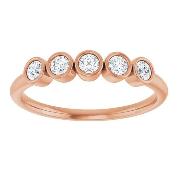 Five-Stone Bezel-Set Ring Image 3 Hopman Jewelers Elkhart, IN