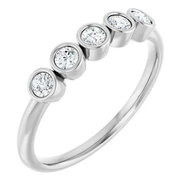 Five-Stone Bezel-Set Ring Jewelry Design Studio Jensen Beach, FL