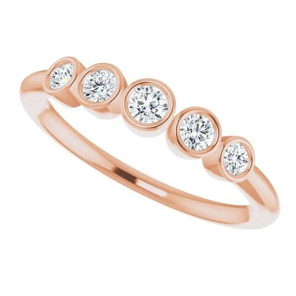 Graduated Bezel-Set Ring Image 5 Hopman Jewelers Elkhart, IN