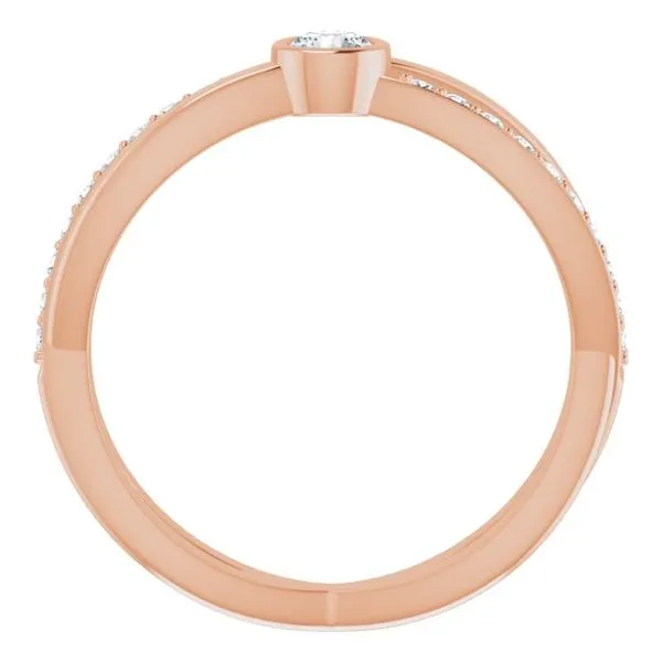 Criss-Cross Accented Ring Image 2 Hopman Jewelers Elkhart, IN