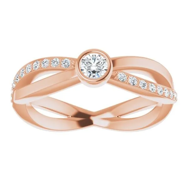 Criss-Cross Accented Ring Image 3 Hopman Jewelers Elkhart, IN