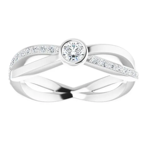 Criss-Cross Accented Ring Image 3 Hopman Jewelers Elkhart, IN
