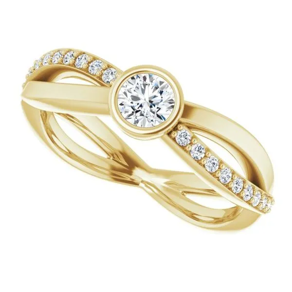 Criss-Cross Accented Ring Image 5 Bauble Patch Jewelers Comstock Park, MI