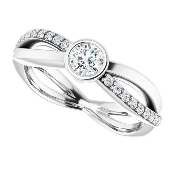 Criss-Cross Accented Ring Image 5 M. J. Thomas Jewelers, Ltd. Stratford, CT