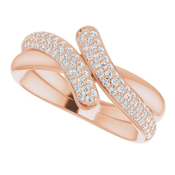 Bypass Pavé Ring Image 5 Leslie E. Sandler Fine Jewelry and Gemstones rockville , MD