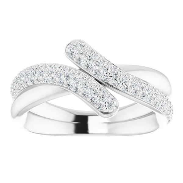 Bypass Pavé Ring Image 3 Rasmussen Jewelers Spanish Fork, UT