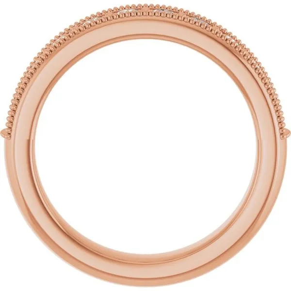 Milgrain Edge Anniversary Band Image 2 L & L jewelers Scarborough, ME