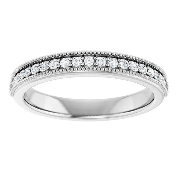 Milgrain Edge Anniversary Band Image 3 L & L jewelers Scarborough, ME