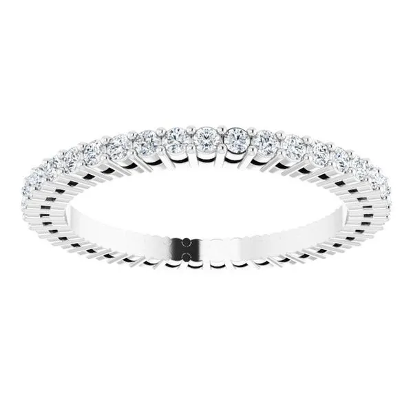 Shared-Prong Eternity Band Image 3 L & L jewelers Scarborough, ME