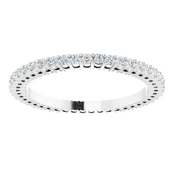 Shared-Prong Eternity Band Image 3 L & L jewelers Scarborough, ME