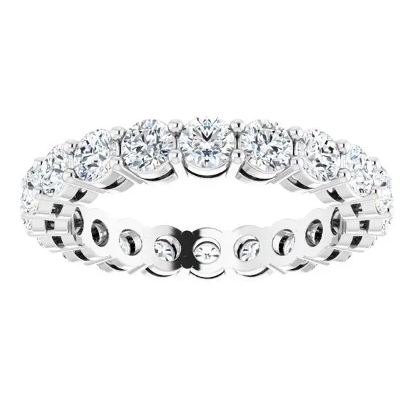 Shared-Prong Eternity Band Image 3 L & L jewelers Scarborough, ME