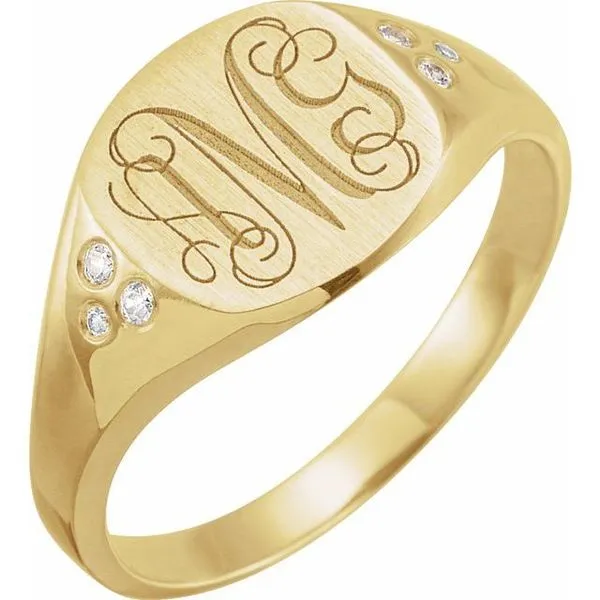 Engravable Square Signet Ring Image 3 Cherry Street Jewelers Tulsa, OK