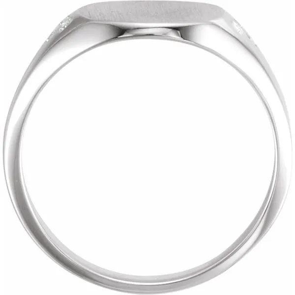 Engravable Square Signet Ring Image 2 Leslie E. Sandler Fine Jewelry and Gemstones rockville , MD