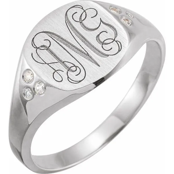 Engravable Square Signet Ring Image 4 Hopman Jewelers Elkhart, IN