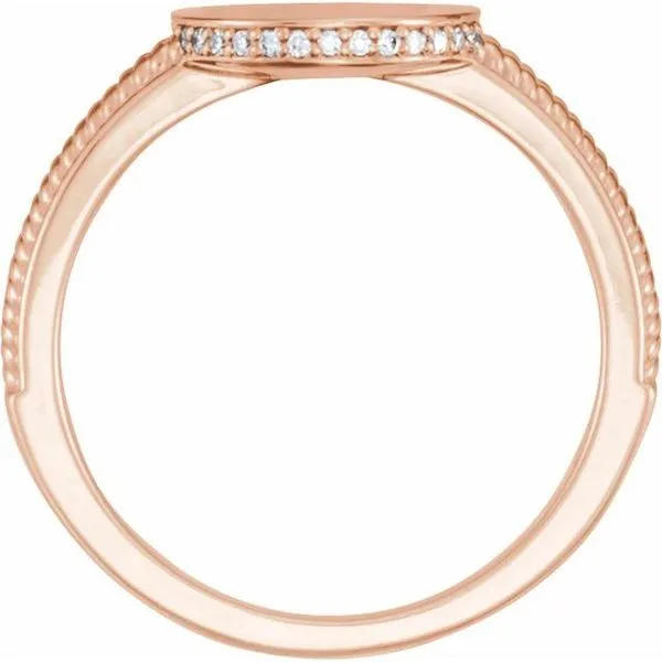 Round Signet Ring Image 2 Hopman Jewelers Elkhart, IN