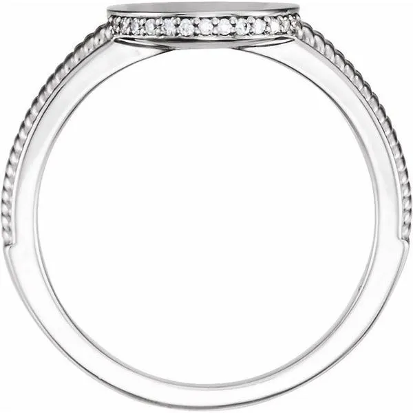 Round Signet Ring Image 2 Milan's Jewelry Inc Sarasota, FL