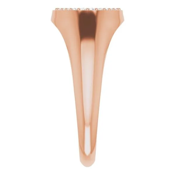 Pave'-Style Cluster Signet Ring Image 4 Milan's Jewelry Inc Sarasota, FL