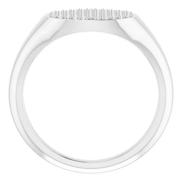 Pave'-Style Cluster Signet Ring Image 2 Milan's Jewelry Inc Sarasota, FL