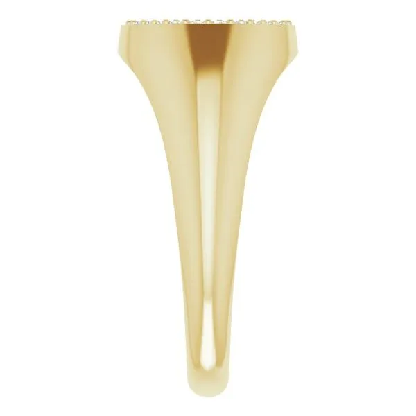 Pave'-Style Cluster Signet Ring Image 4 Milan's Jewelry Inc Sarasota, FL