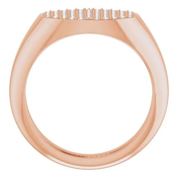 Pave'-Style Cluster Signet Ring Image 2 Milan's Jewelry Inc Sarasota, FL