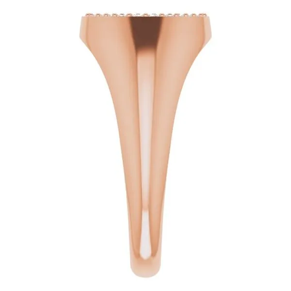 Pave'-Style Cluster Signet Ring Image 4 Milan's Jewelry Inc Sarasota, FL