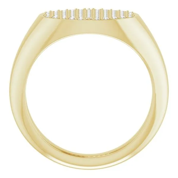 Pave'-Style Cluster Signet Ring Image 2 Milan's Jewelry Inc Sarasota, FL