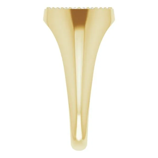 Pave'-Style Cluster Signet Ring Image 4 Milan's Jewelry Inc Sarasota, FL