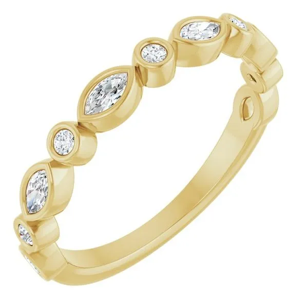 Multi-Shape Bezel-Set Anniversary Band Gold'N Creations Gretna, LA