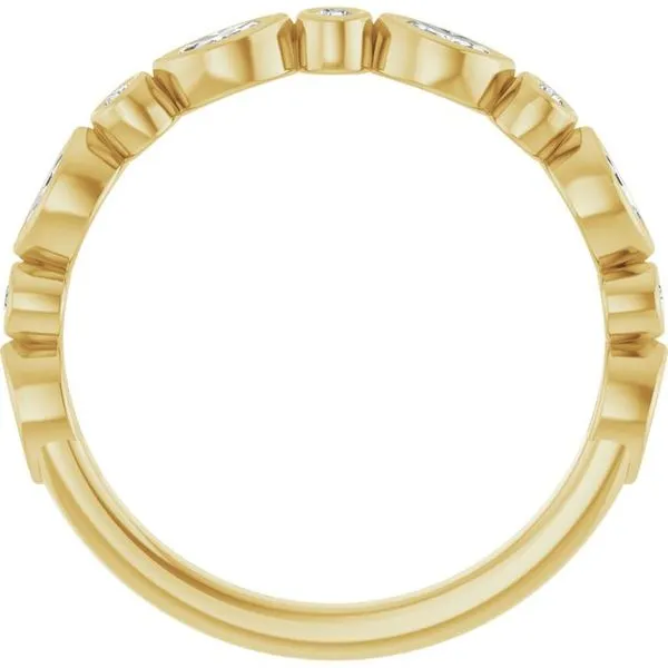 Multi-Shape Bezel-Set Anniversary Band Image 2 Gold'N Creations Gretna, LA
