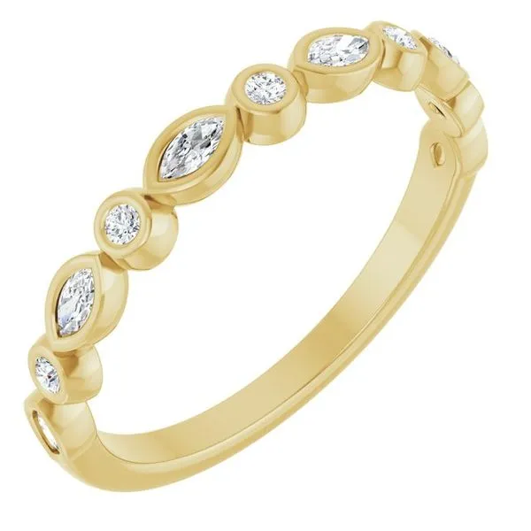 Multi-Shape Bezel-Set Anniversary Band Gold'N Creations Gretna, LA
