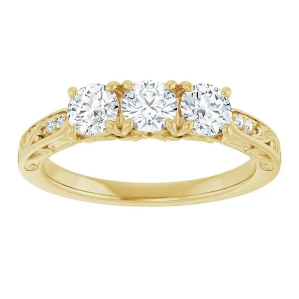 Three-Stone Anniversary Band Image 3 Gold'N Creations Gretna, LA