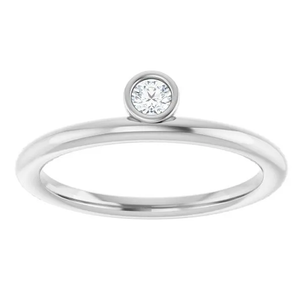 Bezel-Set Stackable Ring Image 3 Milan's Jewelry Inc Sarasota, FL