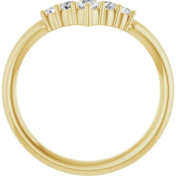 Accented Graduated V Ring Image 2 Diny's Jewelers Middleton, WI