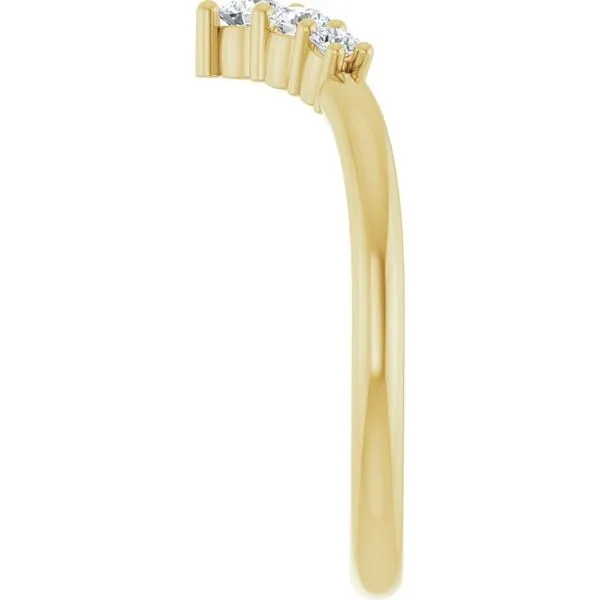 Accented Graduated V Ring Image 4 D'Errico Jewelry Scarsdale, NY