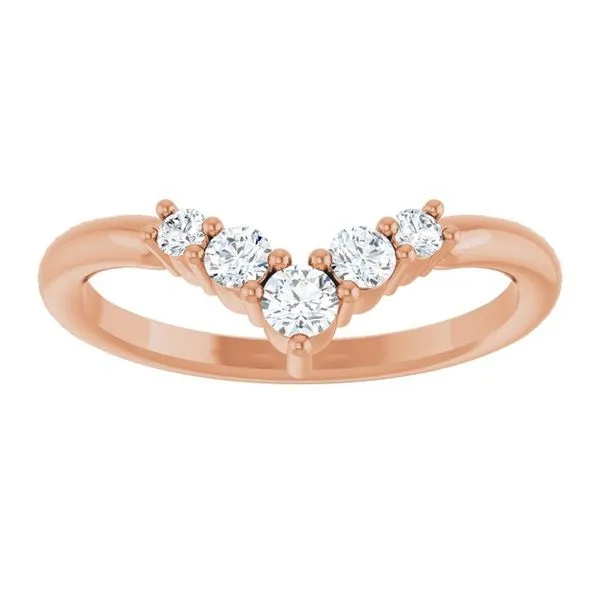 Accented Graduated V Ring Image 3 D'Errico Jewelry Scarsdale, NY