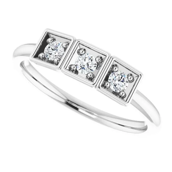 Three-Stone Stackable Ring Image 5 Cherry Street Jewelers Tulsa, OK