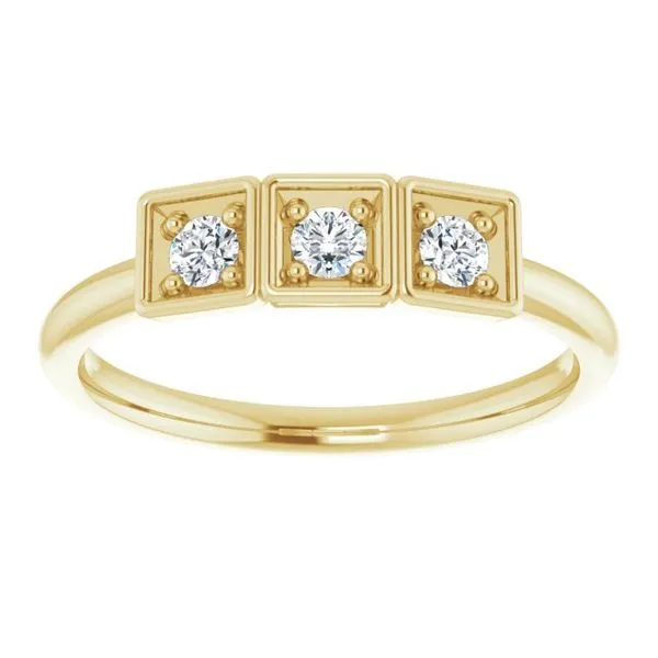 Three-Stone Stackable Ring Image 3 Hopman Jewelers Elkhart, IN