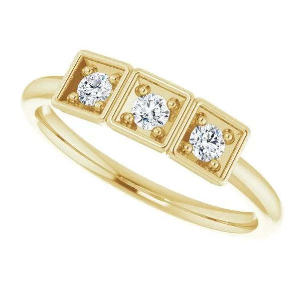 Three-Stone Stackable Ring Image 5 Rick's Jewelers California, MD