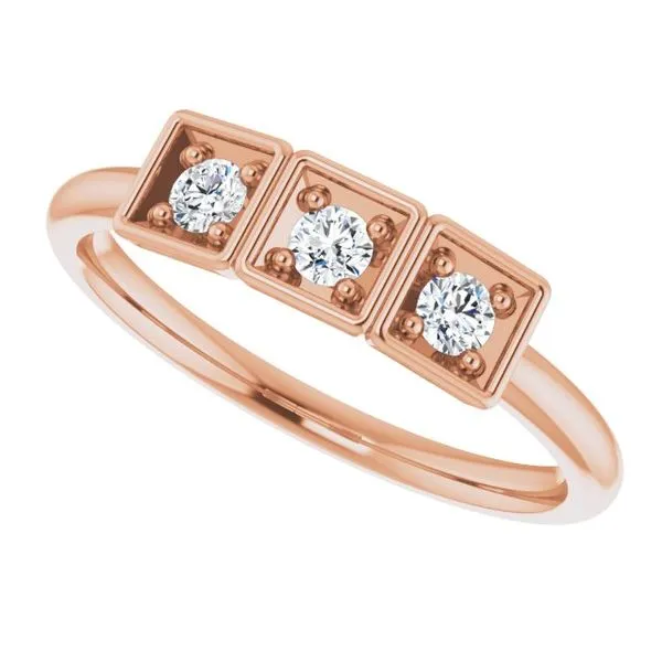 Three-Stone Stackable Ring Image 5 Cherry Street Jewelers Tulsa, OK