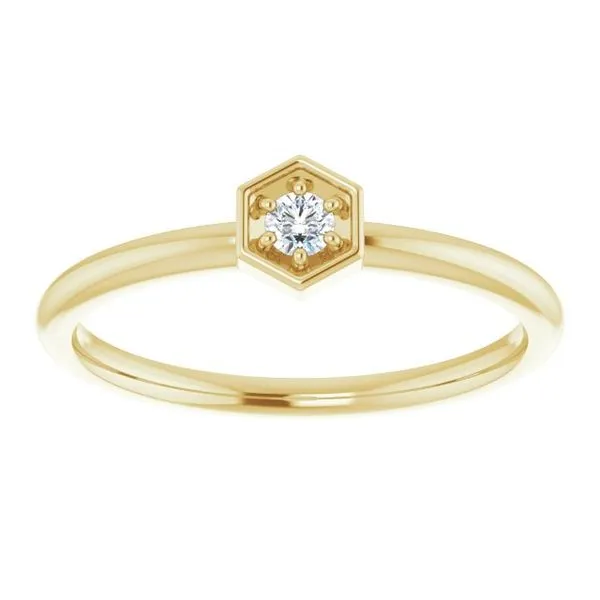 Hexagon Stackable Ring Image 3 Milan's Jewelry Inc Sarasota, FL