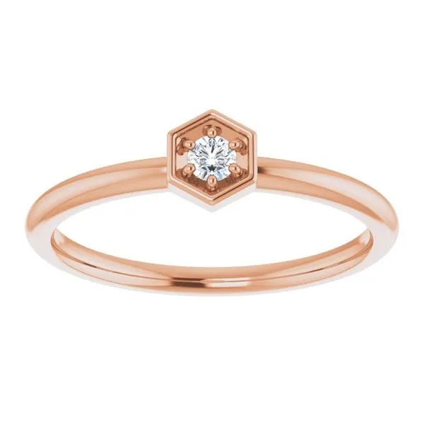 Hexagon Stackable Ring Image 3 James & Williams Jewelers Berwyn, IL