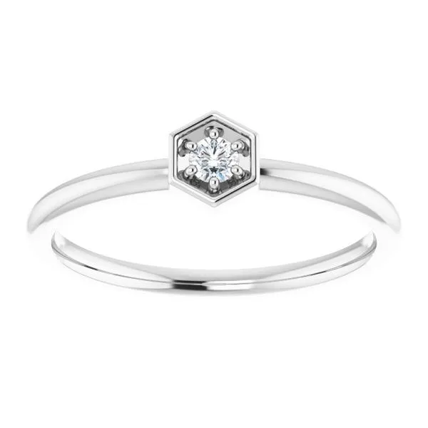 Hexagon Stackable Ring Image 3 Hopman Jewelers Elkhart, IN