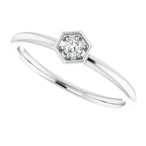 Hexagon Stackable Ring Image 5 Hopman Jewelers Elkhart, IN