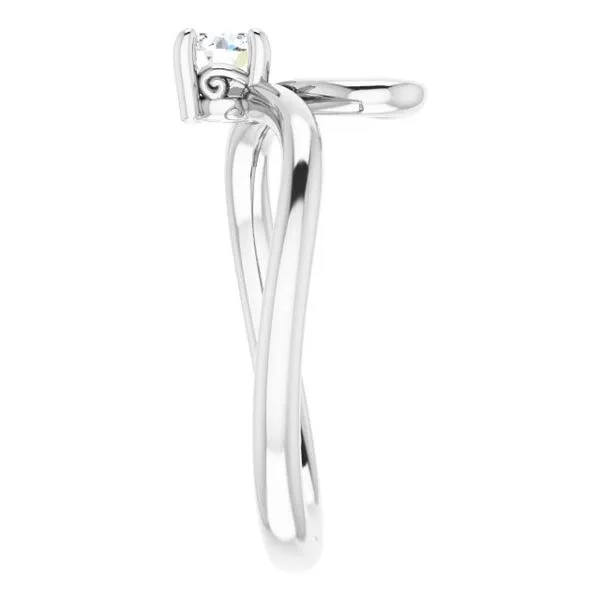 Solitaire Bypass Ring Image 4 Hopman Jewelers Elkhart, IN