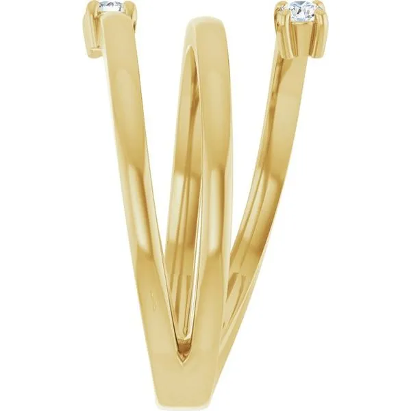 Two-Stone Bypass Ring Image 4 Milan's Jewelry Inc Sarasota, FL