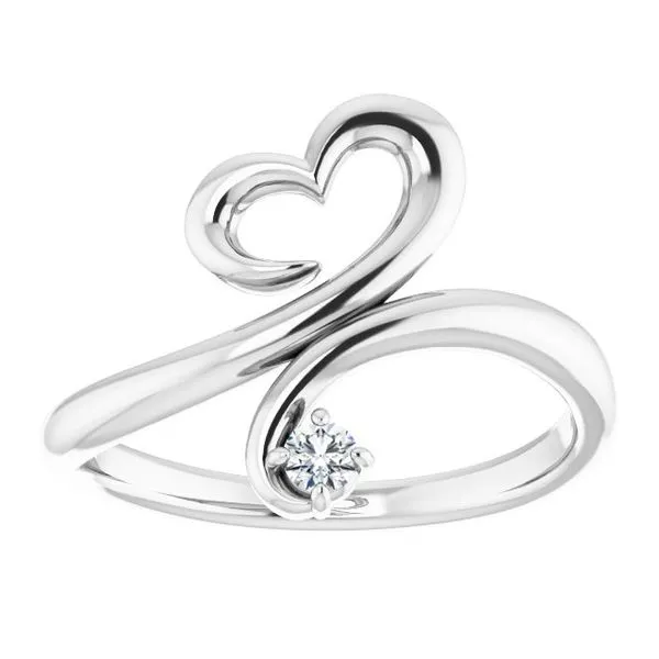 Accented Heart Ring Image 3 Milan's Jewelry Inc Sarasota, FL