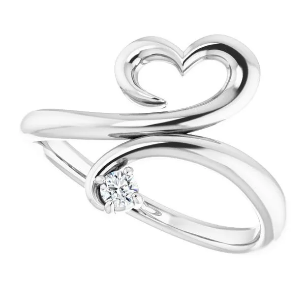 Accented Heart Ring Image 5 Milan's Jewelry Inc Sarasota, FL